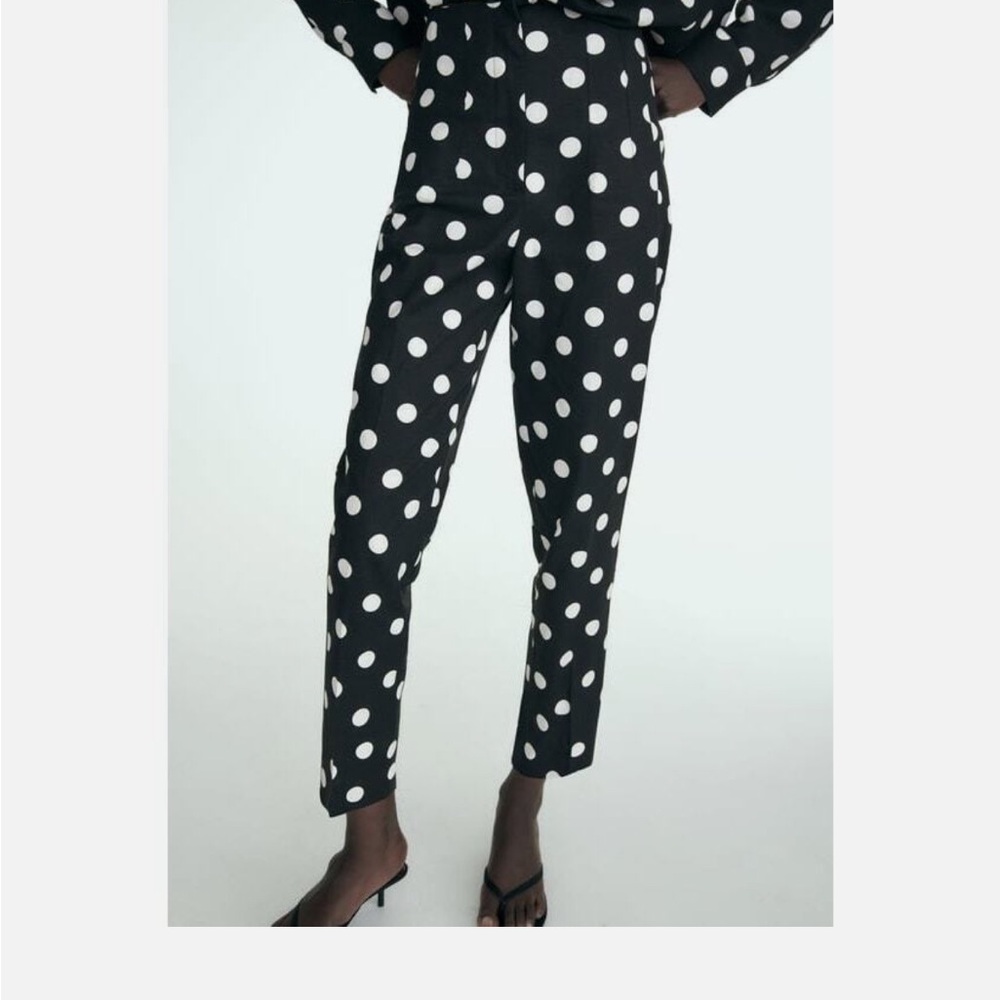 Polka Dot Black and White Women's Pants